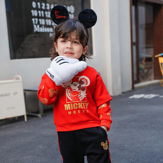 迪士尼宝宝童装男女儿童时尚休闲百搭舒适保暖秋冬季卫衣套装224DT0174 商品图1