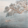 姚涯屏《松树湖泊》国画34CM×34CM 约1平尺手绘纸本宣纸作品【原作编号GH0402】 商品缩略图3