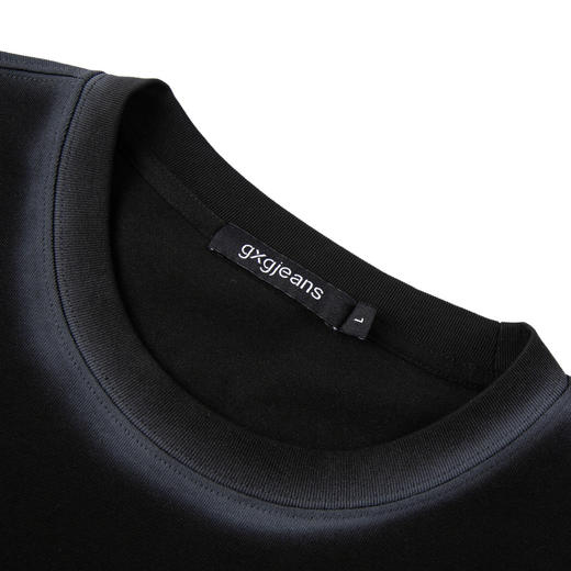 gxg.jeans男装黑色夏季字母短袖针织JE1440205C 商品图2