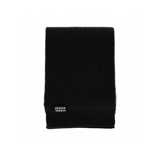 MIU-S 徽标羊毛羊绒围巾. 商品图0