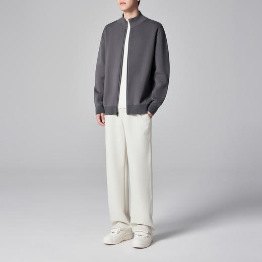 墨麦客男装2024年冬季新款立领针织夹克男士加厚上衣开衫外套男潮 商品图4