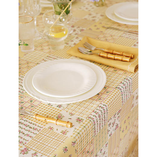 格纹方桌布餐桌台布餐厅轻奢高级感长方形复古氛围感定制 商品图4