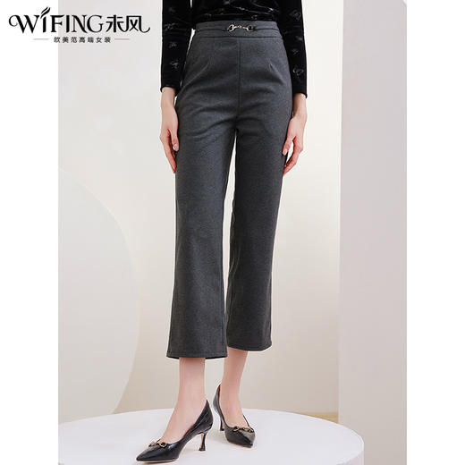 灰色直筒休闲裤秋冬加厚时尚职业高腰显瘦裤子--不支持退换！介意者慎拍！不支持退换，介意者慎拍！ 商品图1