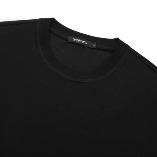 gxg.jeans男装2024年夏季热卖圆领黑色简约短袖T恤J24D442078 商品图2