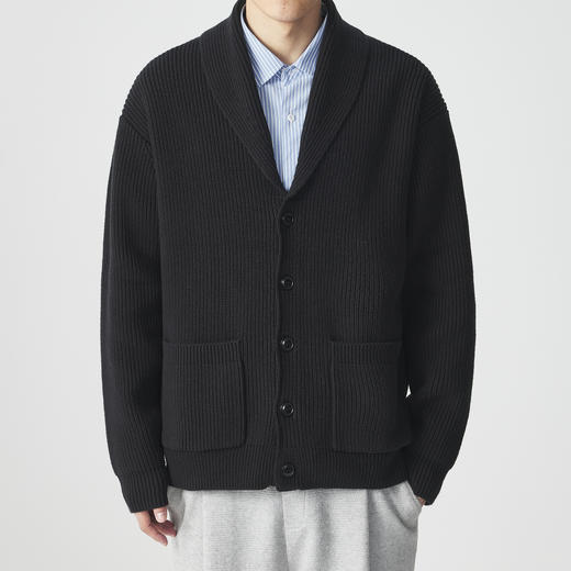 墨麦客男装 加厚青果领 冬季复古针织开衫外套男士毛衣夹克20462 商品图0