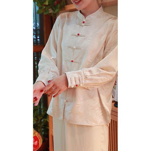 珠落•新中式衬衣（24810180-珍珠白-设计师） 商品图2