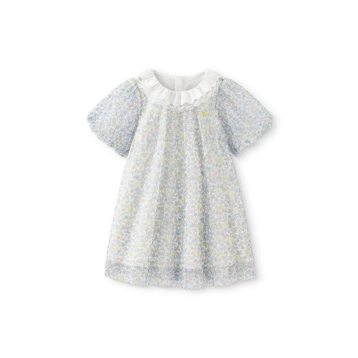 【商场同款】英氏女童裙子春夏短袖女宝甜美连衣裙2025新款碎花裙 商品图4