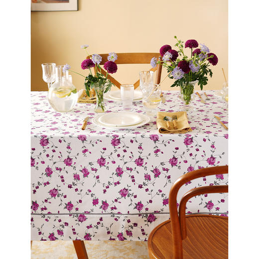 玫瑰方桌布餐桌台布餐厅轻奢高级感长方形复古氛围感定制 商品图5