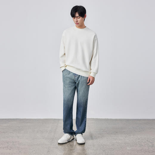 墨麦客男装假两件圆领卫衣男士春季新款上衣休闲外套男潮流55505 商品图3