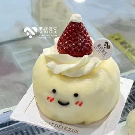 草莓雪媚娘 
原味蛋糕胚➕新鲜🍓➕动物奶油