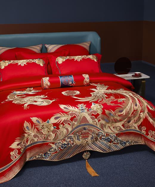 【中式婚庆套装】门店高端款100支全棉色织婚庆四件套 商品图2