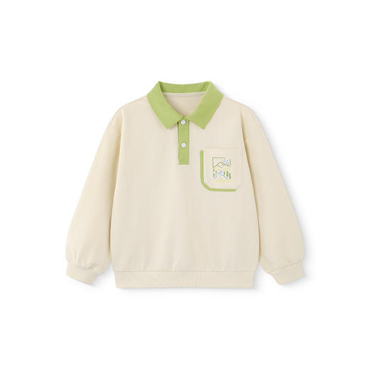 英氏儿童卫衣春夏长袖休闲男童卫衣百搭POLO衫2025新款套头衫 商品图4