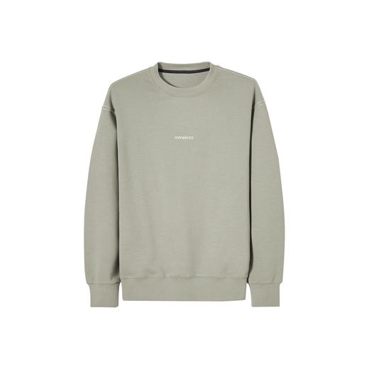 墨麦客男装重磅双面纹圆领卫衣春季新款立体胶印宽松上衣男55497 商品图4