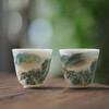 省工艺美术师亲工青绿粉彩山水茶器 商品缩略图3