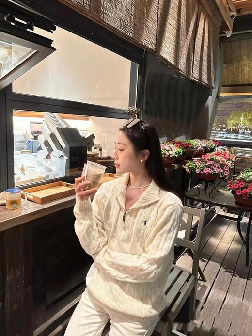 拉夫劳伦半拉链刺绣小标毛衣（BG） 商品图4