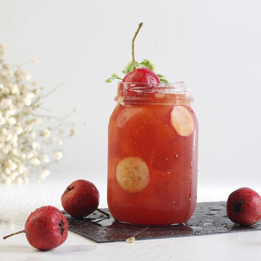 恒记冰糖山楂汁1kg冲调果味饮料冰糖葫芦汁山楂浓缩果汁饮料 商品图4