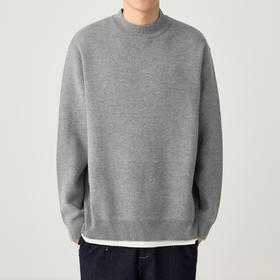 墨麦客男装远红外升温半高领针织衫冬季新款休闲打底上衣男20458