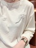 璀璨洋桔梗 手工缝制细钻花朵 兰精天丝棉针织tee 杏仁白 商品缩略图0