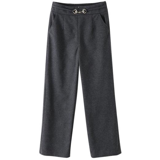 灰色直筒休闲裤秋冬加厚时尚职业高腰显瘦裤子--不支持退换！介意者慎拍！不支持退换，介意者慎拍！ 商品图4