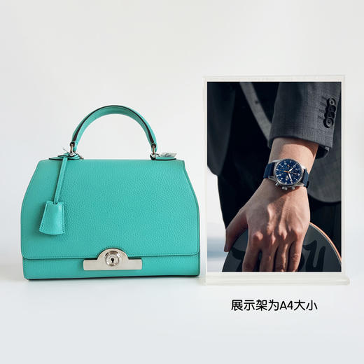 【95新】MOYNAT莫奈Rejane中号湖蓝色银扣Rejane 26手提单肩包女士现售价：11500！181224JJ15 商品图8