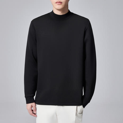 墨麦客男装秋季款加厚保暖半高领打底衫男士高支高密t恤 商品图1