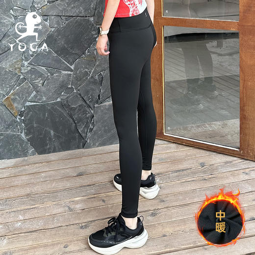 壁虎瑜伽【2412KZ327】加绒中暖高腰瑜伽裤【5天发货】 商品图0