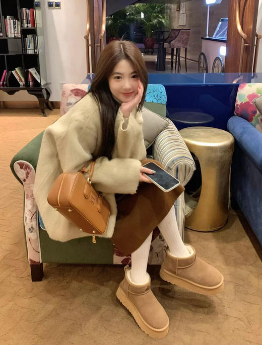 敲暖！冬天要焊在脚上的雪地靴！mini厚底短靴！ 商品图12