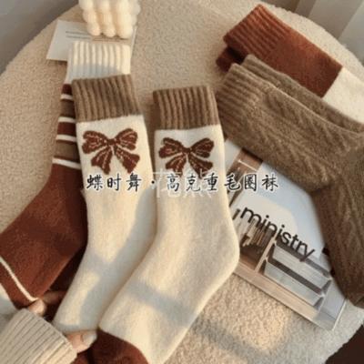 【升级款45克高克重棕咖色系毛圈袜】冬天一双暖哭了 怕冷的姐妹们看过来这款加厚的毛圈袜真的太好穿啦!!舒适百搭，色系耐看内里加厚加密毛圈 面料柔软，真的上脚跟贴了暖宝宝一样 商品图1