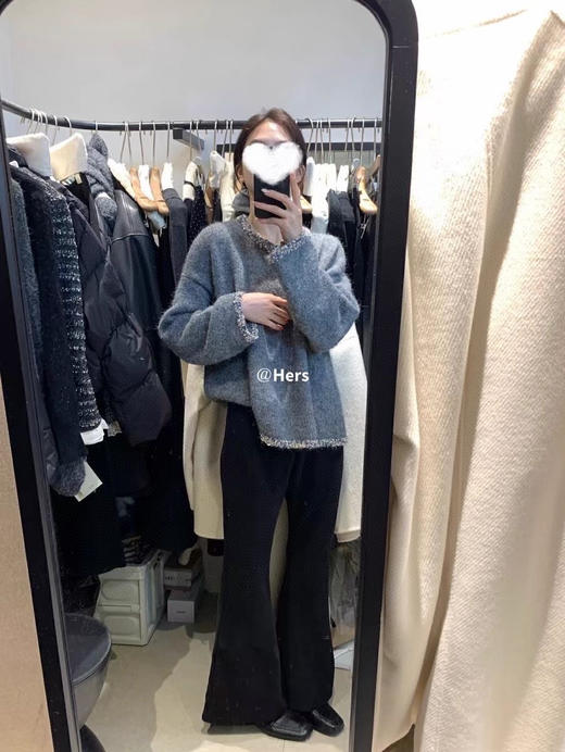 韩系蝴蝶纱毛衣 商品图0