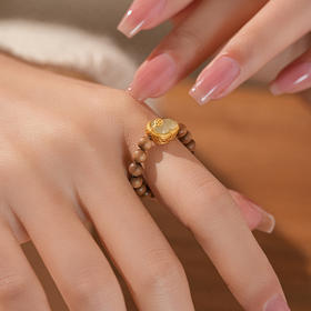 【福星·葫芦老山檀戒指】中式国风手串配饰 敦煌福泽小众轻奢戒指