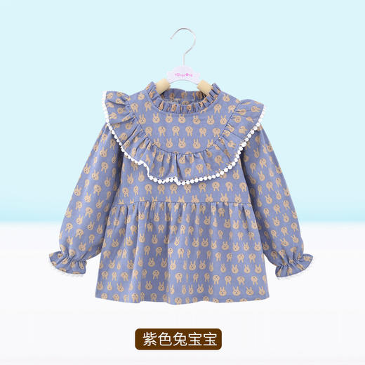 【罩住小身体，吃饭玩耍不脏衣】秋冬纯棉宝宝罩衣 长袖防水 女孩反穿衣公主裙 围围衣倒穿衣倒褂护衣-QQ 商品图6