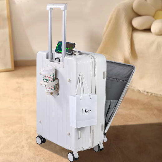 【前置开口20寸28行李箱】登机拉杆箱 多功能小旅行箱 24寸抗摔密码皮箱 商品图6