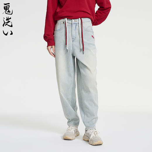 ONIARAI/鬼洗25春夏棒系列小年兽云朵棉宽松牛仔长裤男女 25N3405 商品图1