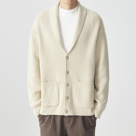 墨麦客男装 加厚青果领 冬季复古针织开衫外套男士毛衣夹克20462 商品图1