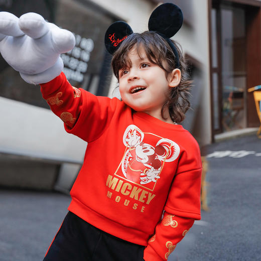 迪士尼宝宝童装男女儿童时尚休闲百搭舒适保暖秋冬季卫衣套装224DT0174 商品图2