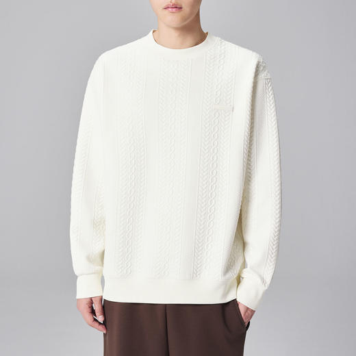 墨麦客男装麦穗提花男士休闲圆领卫衣2024秋季新款宽松微阔外套男 商品图1