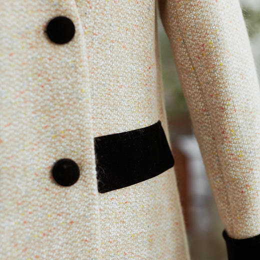 【高货wl】全新升级【铂金会员367/天猫499/差价132】(50813) 洛诗琳秋冬新款双排扣羊毛呢西装外套半身裙两件套 商品图3