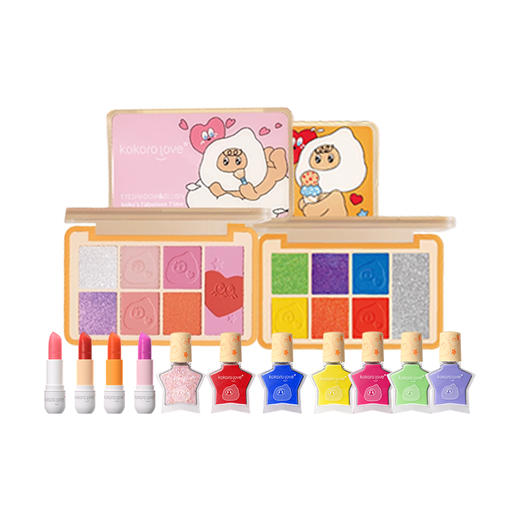 kokoro love初葆儿童口红指甲油腮红多用盘妆容 3岁+ 商品图0