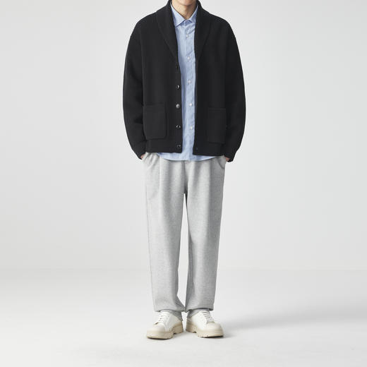 墨麦客男装 加厚青果领 冬季复古针织开衫外套男士毛衣夹克20462 商品图3