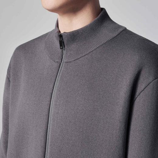 墨麦客男装2024年冬季新款立领针织夹克男士加厚上衣开衫外套男潮 商品图2