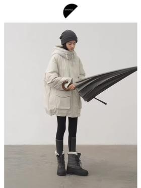 半圆/D24411643/科技面料经典工装羽绒服