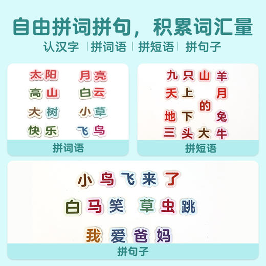 【青葫芦】小羊上山核心高频60汉字磁力贴 第1-3级 商品图2