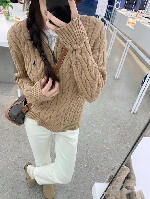 拉夫劳伦半拉链刺绣小标毛衣（BG） 商品图7