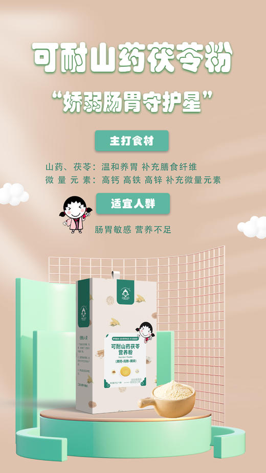 【江湖小郎中】可耐山药茯苓营养粉 450g 商品图0