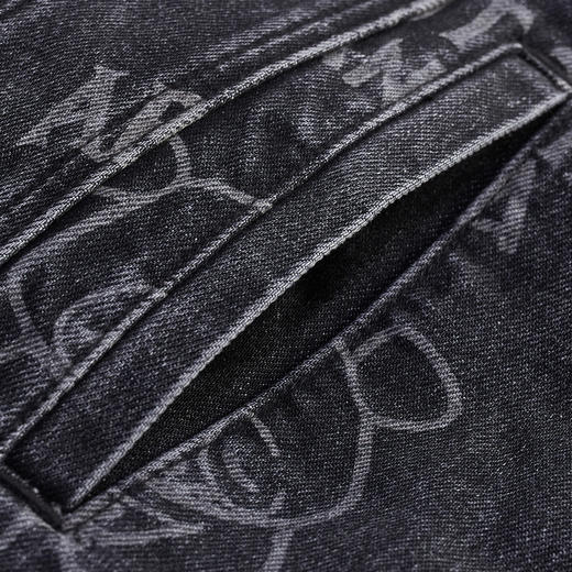 gxg.jeans男装秋冬夹克男潮流满印休闲翻领夹克外套 商品图2