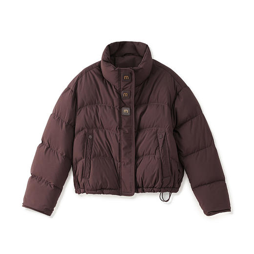 【高货wl】全新升级【铂金会员514/天猫699/差价185】(51055) 洛诗琳冬季新款复古鸭绒立领时尚通勤保暖加厚羽绒服短款面包服 商品图4