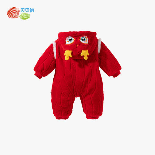 贝贝怡童装宝宝夹棉加绒中国风哈衣冬季新款婴幼儿珊瑚绒保暖棉服ZB4DL065 商品图6