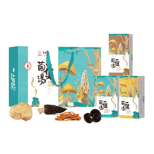 半亩川半亩良田 一煲菌汤420g 6包菌汤包混合菌菇汤料包干货煲汤料 商品图0