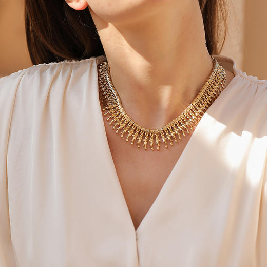 【辛芷蕾同款】Retro Chic | 金色圣蛇项链&鹰羽耳环套装 商品图5