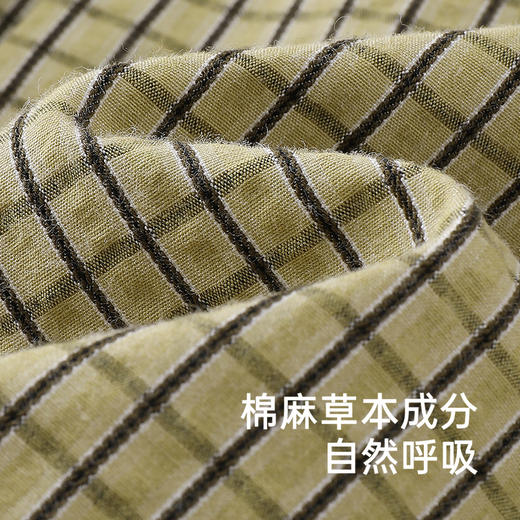 【商场同款】英氏婴儿衣服春夏短袖棉麻透气男宝连体衣宝宝爬服 商品图1